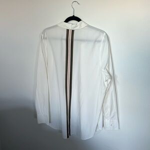 Athleta long button up white blouse Never worn